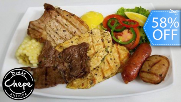 [Image: ¡Paga Q139 en Lugar de Q330 por Parrillada para 2 que Incluye: 2 Piezas de Puyazo + 2 Piezas de Pollo + 2 Chorizos + 1 Ensalada de La Casa + 2 Purés de Papas + 1 Pichel de Horchata o Jamaica!m]