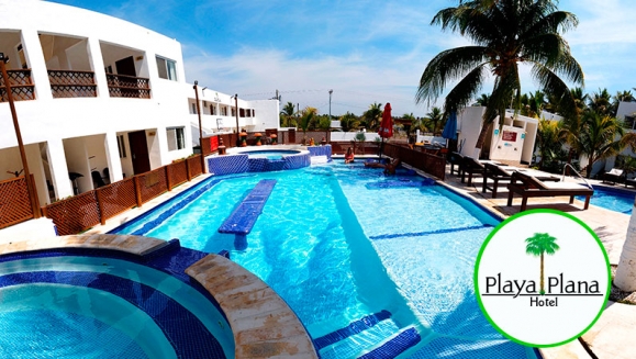 [Image: ¡Paga Q468 en lugar de Q780 por Estadía de 1 Noche para 2 Personas en Habitación Doble en Playa Plana Hotel!m]