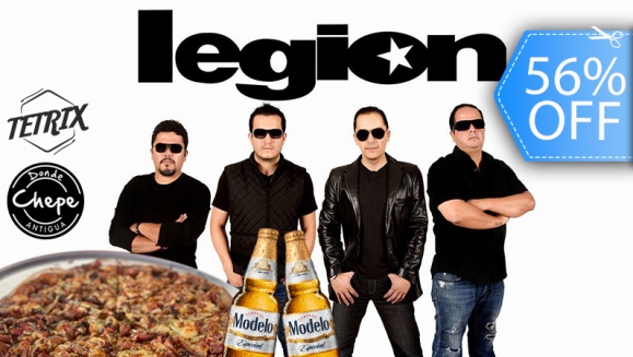 [Image: ¡LEGION EN CONCIERTO! ¡Paga Q175 en Lugar de Q400 por 2 Entradas a Concierto de Rock de Legión y Tetrix + 1 Pizza Mediana a Elección + 2 Cervezas Modelo!m]