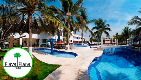 [Image: ¡Paga Q468 en lugar de Q780 por Estadía de 1 Noche para 2 Personas en Habitación Doble en Playa Plana Hotel!m]