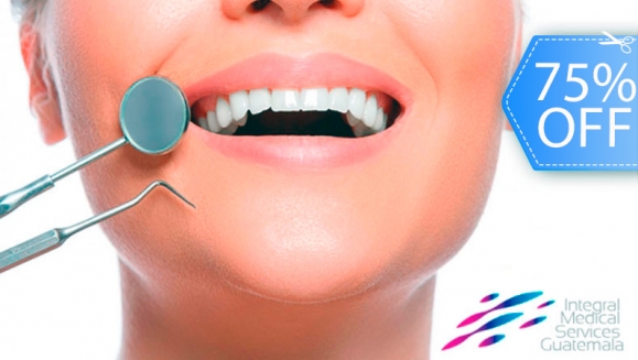 [Imagen:¡Paga Q449 en Lugar de Q1,800 por Blanqueamiento Dental Químico con Luz LED + Pulido Dental con Profijet + Limpieza con Ultrasonido + Aplicación de Flúor y Consulta!]