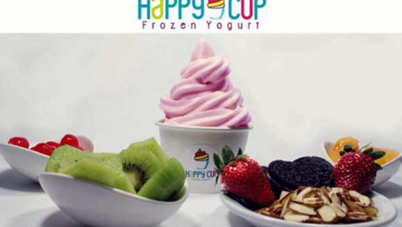 [Image: ¡Paga $5 y consume $10 en los deliciosos frozen yogurt de Happy Cup!m]