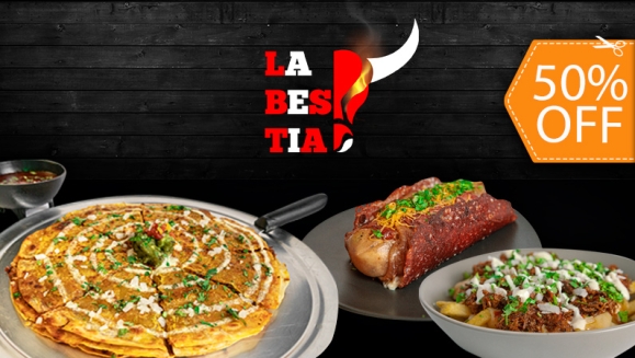 [Image: ¡Paga $10 y consume $20 en todo el Menú de Comida Tex-Mex de La Bestia!m]
