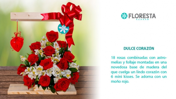 [Image: ¡Paga Q325 en lugar de Q650 por Arreglo Floral Premium a Elección entre: Amor en Rosa (18 rosas, claves en hermoso florero de cristal)  o Dulce Corazón (18 rosas y astromelias en base de madera)!m]