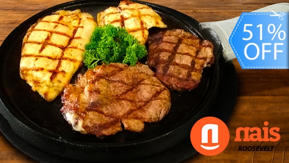 [Image: ¡Paga Q159 en vez de Q325 por Parrillada con 2 Piezas de Puyazo + 2 Piezas de Pollo + 2 Chorizos + 1 Ensalada de La Casa + 2 Purés de Papas + 1.5 Lt de Bebida!m]