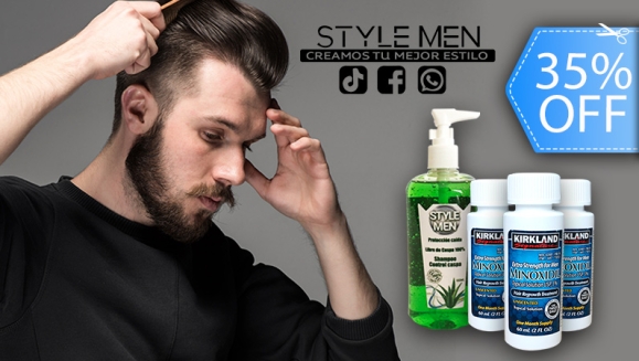 [Image: ¡Paga Q355 en Lugar de Q550 por 3 Frascos de Minoxidil 5% Marca Kirkland para Estimular el Crecimiento del Cabello y Barba + 1 Shampoo Anticaída de 250 ml!m]