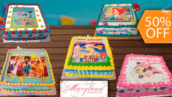 [Image: ¡Paga $46 en Lugar de $92 por Pastel Cuadrado de 60 Porciones con Relleno a Elección + Decoración con Fotografía o Imagen Impresa en Papel Comestible de Arroz!m]