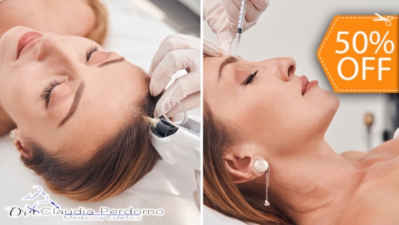 [Image: ¡Paga $150 en Lugar de $300 por 3 Sesiones de Mesoterapia para Reducir Las Líneas de Expresión o Evitar la Caída del Cabello + 3 Limpiezas Faciales con Microdermoabrasión, Extracción de Puntos Negros y Máscara LED!m]