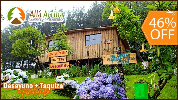 [Image: ¡Paga $84 en Lugar de $155.80 por 1 Noche en Cabaña para 2 Adultos y 2 Niños o para 3 Adultos + Desayunos + Almuerzo de Taquiza + 1 Bebida No Alcohólica por Persona!m]