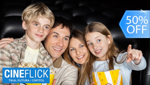 [Image: ¡Paga Q140 en Lugar de Q280 por 4 Entradas para Película a Elección + 2 Hot Dogs + 2 Poporopos + 4 Bebidas!m]