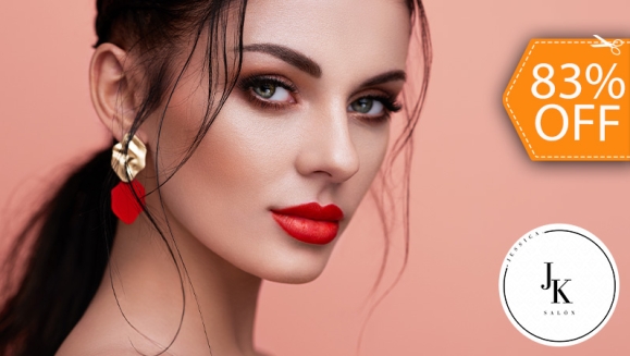 [Image: ¡Paga $19 en Lugar de $110 por Maquillaje Profesional + Peinado Semi-recogido, Planchado u Ondas + Lavado + Secado + Aplicación de Esmalte Semi-Permanente en Manos!m]