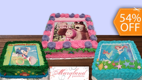 [Image: ¡Paga $42 en Lugar de $92 por Pastel Cuadrado de 60 Porciones con Relleno a Elección + Decoración con Fotografía o Imagen Impresa en Papel Comestible de Arroz! ¡Solo 103 Cupones Disponibles!m]