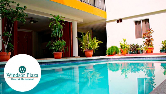 [Image: ¡Paga Q249 en lugar de Q499 por Estadía de 1 Noche para 2 Personas + 2 Desayunos Continentales + 50% de Descuento en Servicios de Spa o de Manos y Pies en Windsor Plaza, Hotel de Ciudad en El Salvador!m]