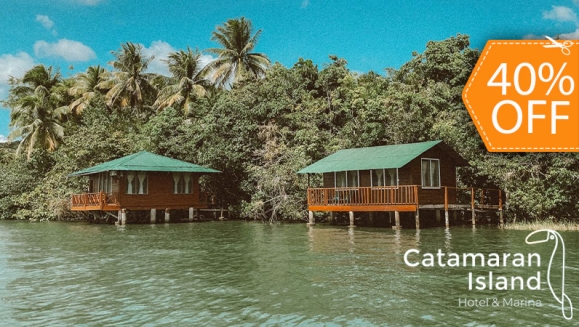 [Image: ¡Una Noche en El Caribe Guatemalteco! ¡Paga $80 en Lugar de $133.72 por Estadía para 2 Personas en Bungalow Privado + Traslados en Lancha + Parqueo en Catamaran Island Hotel!m]