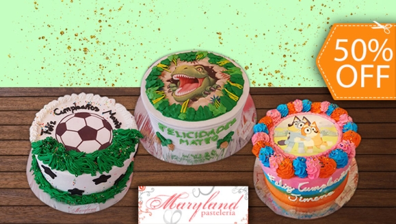 [Image: ¡Paga $32.50 en Lugar de $65 por Pastel Redondo de 40 Porciones con Relleno a Elección + Decoración con Imágenes Impresa en Papel de Arroz Comestible!m]