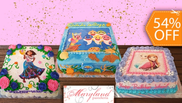 [Image: ¡Paga $42 en Lugar de $92 por Pastel Cuadrado de 60 Porciones con Relleno a Elección + Decoración con Fotografía o Imagen Impresa en Papel Comestible de Arroz!m]