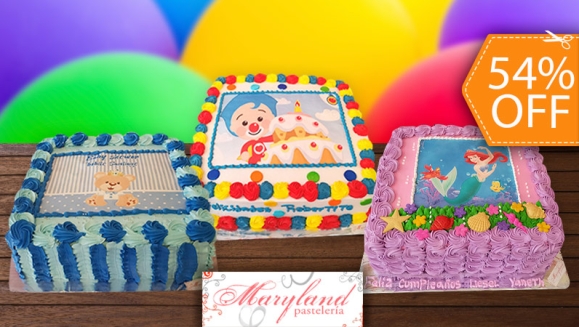[Image: ¡Paga $42 en Lugar de $92 por Pastel Cuadrado de 60 Porciones con Relleno a Elección + Decoración con Fotografía o Imagen Impresa en Papel Comestible de Arroz!m]
