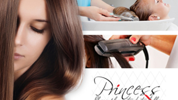 [Image: ¡Paga $25 en lugar de $78 por 8 secados o planchados + 8 protectores térmicos + 2 tratamientos de keratina o reconstructores de hebra + 2 lavados spa en Princess!m]