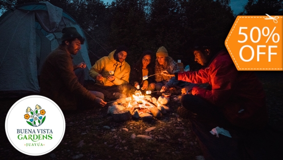 [Image: ¡Paga $30 en Lugar de $60 por Camping Navideño al Aire Libre para 2 con: 1 Tienda de Campaña con 2 Colchonetas + Show Artístico con Baile, Dinámicas, Llegada de Santa Claus y Quema de Pólvora + 2 Cenas + Fogata y Más! ¡Solo 23 Cupones Disponibles!m]