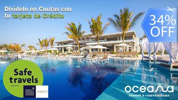 [Imagen:¡Oceana Resort TODO INCLUIDO! ¡Paga Q1,999 en Lugar de Q3,040 por Estadía Familiar para 2 Adultos y 2 Niños (Menores de 5 Años) en Habitación Superior + Impuestos Incluidos!]