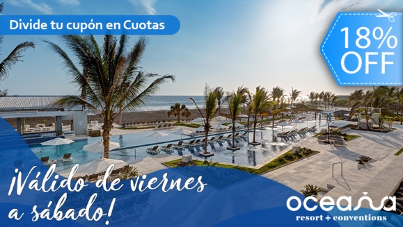 [Imagen:¡Oceana Resort TODO INCLUIDO! ¡Paga Q2,500 en Lugar de Q3,040 por Estadía Familiar para 2 Adultos y 2 Niños (Menores de 5 Años) en Habitación Superior + Impuestos Incluidos!]