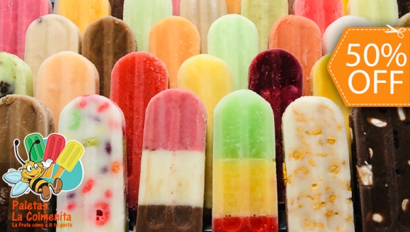 [Imagen:¡Paga $5 y Consume $10 en Paletas La Colmenita! ¡100% Naturales!]