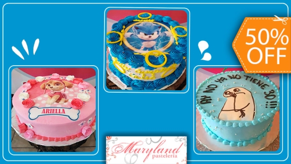 [Image: ¡Paga $32.50 en Lugar de $65 por Pastel Redondo de 40 Porciones con Relleno a Elección + Decoración con Imágenes Impresa en Papel de Arroz Comestible + Accesorios de Dulce!m]