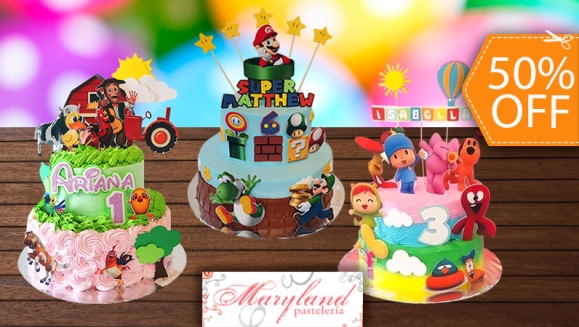 [Image: ¡Paga $59.95 en Lugar de $120 por Pastel de 2 Pisos de 50 Porciones con Relleno Premium + Topper Cake Personalizado!m]