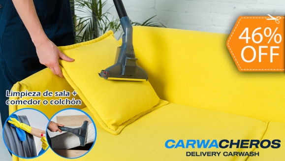 [Image: ¡Paga $49 en Lugar de $90 por Limpieza Profunda de Muebles de Sala (6 Plazas) + Limpieza de 4 Cojines + Limpieza de 6 Sillas del Comedor o Lavado de Colchón!m]