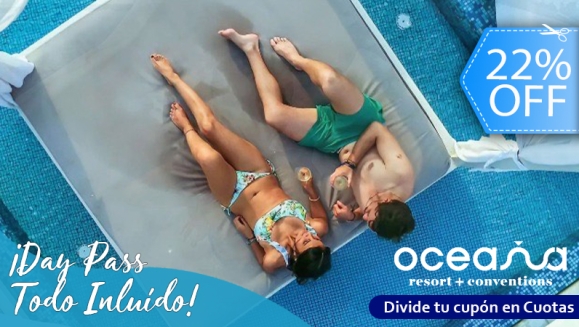 [Imagen:¡DayPass ALL INCLUSIVE! ¡Paga Q625 en Lugar de Q800 por DayPass en Oceana Resort que Incluye: Desayuno y Almuerzo Buffet + Snacks Mañana y Tarde + Bebidas Ilimitadas Alcohólicas y No Alcohólicas!]