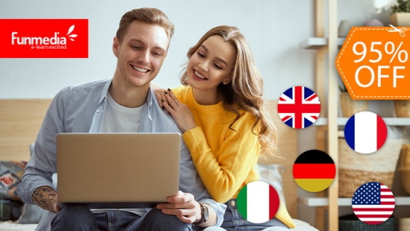 [Image: ¡Paga $19 en Lugar de $405 y Aprende hasta 4 Idiomas: 12 Meses de Curso Online Certificado de Idioma a Elección: Inglés, Alemán, Italiano o Francés + 12 MESES GRATIS DE OTRO CURSO!m]