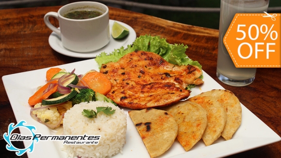 [Image: ¡Paga $6.99 en Lugar de $13.98 por 2 Almuerzos Ejecutivos a Elección entre: Quesoburguesa, Phillychicken, Quesadilla Saqueada, Deli Veggie, Pizza de Jamón o Filete de Pollo Cantabria + Entrada + Bebida!m]