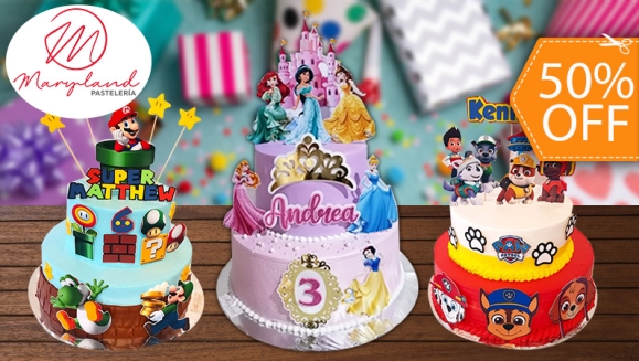 [Image: ¡Paga $49.95 en Lugar de $100 por Pastel de 2 Pisos de 40 Porciones con Relleno Premium + Topper Cake + Nombre y Número Personalizado!m]
