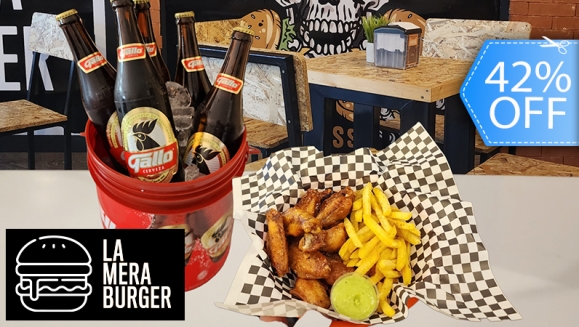 [Image: ¡Paga Q99 en Lugar de Q170 por 1 Libra de Alitas BBQ + Porción de Papas Fritas + Cubetazo de Cerveza Gallo o Cabro!m]