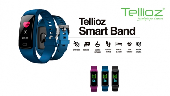 [Image: ¡Paga Q189 en lugar de Q250 por Tellioz Smart Band con Contador de Pasos, Monitor de Sueño, Ritmo Cardiaco, Presión Arterial, Calorías Quemadas y Más!m]