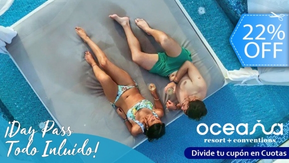 [Imagen:¡DayPass ALL INCLUSIVE! ¡Paga Q625 en Lugar de Q800 por DayPass en Oceana Resort que Incluye: Desayuno y Almuerzo Buffet + Snacks Mañana y Tarde + Bebidas Ilimitadas Alcohólicas y No Alcohólicas!]