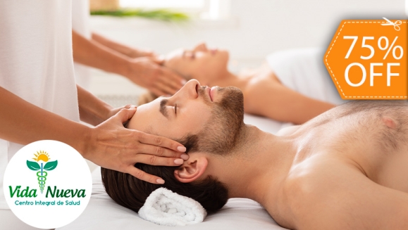 [Imagen:¡Paga $20 en Lugar $80 por 2 Masajes Relajantes + 2 Masajes Colónicos + 2 Masajes Facio-Craneales + 2 Limpiezas Faciales + 2 Drenajes de Ojos Cansados + 2 Aplicaciones de Colágeno Facial y Más!]