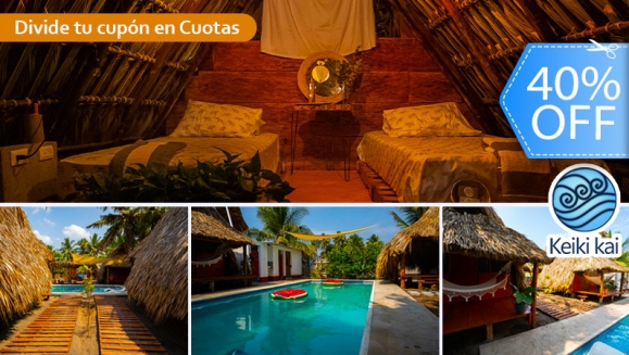 [Image: ¡Paga Q899 en Vez de Q1,500 por Estadía para 6 Personas en Habitación Familiar con Baño Privado + Cócteles de Bienvenida + Uso de Instalaciones: Tapetes de Playa, Piscina, ¡Hamacas y Más!m]
