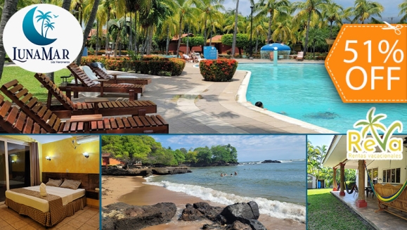 [Image: ¡Paga $135 en Lugar de $275 por Alojamiento de 1 Noche hasta para 10 Personas en Quinta Luna Mar (Totalmente Equipada) en Las Veraneras Resort, Playa Los Cóbanos! ¡Solo 18 Cupones Disponibles!m]