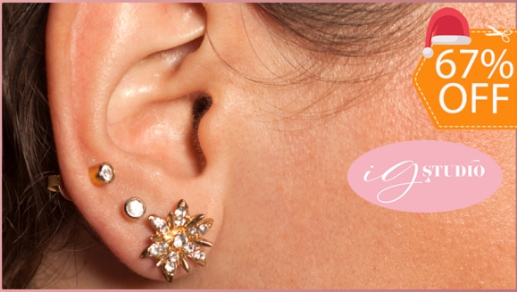 [Image: ¡Paga $10 en Lugar de $30 por 1 Perforación en Oreja (Lobe, Hélix, Industrial) Nariz (Nostril o Septum) u Ombligo + Pieza Básica!m]