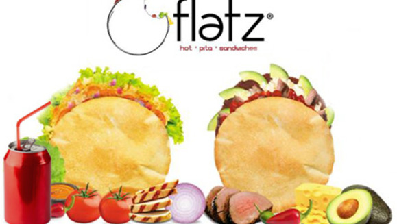 [Image: ¡Paga $7 en lugar de $14.25 por 3 pitas + 3 sodas en Flatz a Pita Place!m]