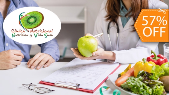 [Image: Paga $15 en lugar de $35 por Consulta Nutricional Presencial o en Línea + Evaluación de Composición Corporal + Plan de Alimentación de Adaptación + 30% de Descuento en TODAS Las Siguientes Consultas!m]