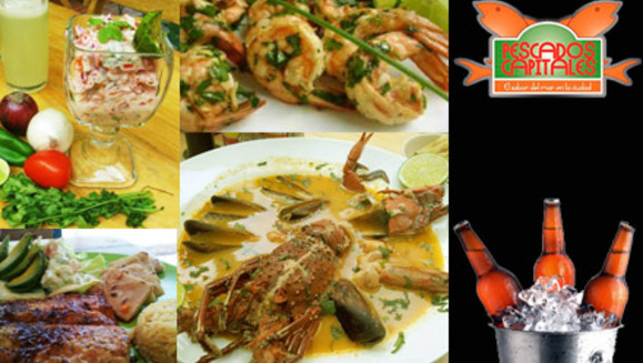 [Image: ¡Paga $10 y consume $20 en todo el menú de Pescados Capitales, Mariscos y Carnes!m]