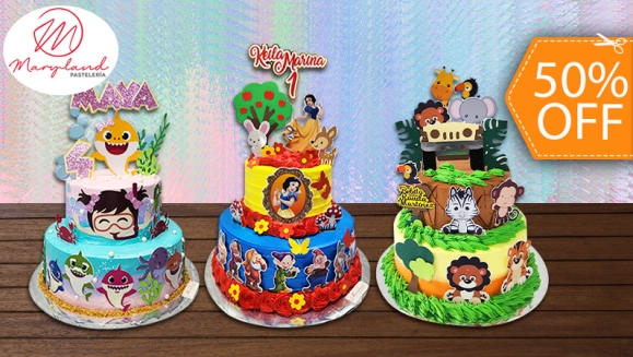 [Image: ¡Paga $59.95 en Lugar de $120 por Pastel de 2 Pisos de 50 Porciones con Relleno Premium + Topper Cake Personalizado!m]