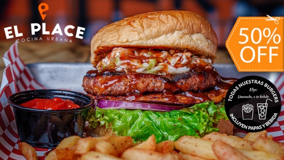 [Image: ¡Paga $9.95 en Lugar de $19.90 por 2 Hamburguesas a Elección entre: La Pastorcita, Spicy Costilla BBQ, Birria, Entre Otras + 2 Papas + 2 Bebidas a Elección entre Té Helado o Limonada!m]