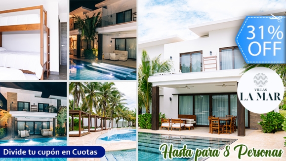 [Imagen:¡Paga Q3,289 en Lugar de Q4,800 por Estadía en Monterrico Hasta Para 8 Personas en Villa Completa de Lujo Equipada Con: 2 Habitaciones con Aire Acondicionado, Playa y Piscina Privada, Baños, Sala, Comedor, y Cocina Completa!]