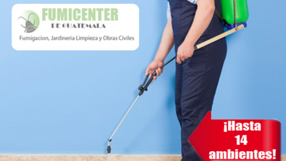 [Image: ¡Paga Q290 en lugar de Q725 por Servicio de Fumigación para eliminación de plagas hasta para 14 ambientes con FUMICENTER!m]