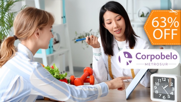 [Image: ¡Paga $15 en Lugar de $40 por Consulta Nutricional Presencial + Evaluación de Composición Corporal + Plan de Alimentación de Adaptación + 35% de Descuento en TODAS Las Siguientes Consultas!m]