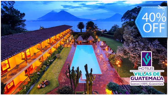 [Imagen:¡Paga Q585 en Lugar de Q976 por Estadía para 2 Adultos y un Máximo de 2 Niños en el Destino de tu Elección: Villa Colonial en Antigua, Villa Santa Catarina en Atitlán, Villa Caribe en Livingston, Villa Maya u Hotel Maya Internacional en Petén!]