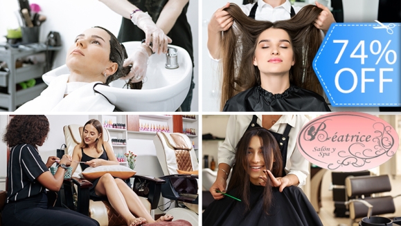 [Image: ¡Paga Q275 en Vez de Q1,075 por Cambio de Look, que Incluye: Ritual de Hidratación INOAR con Planchado + Lavado Spa + Corte Personalizado + Manicure y Pedicure Spa + Aplicación de Gelish Bicolor en Manos y Pies + Waves o Planchado y Más!m]